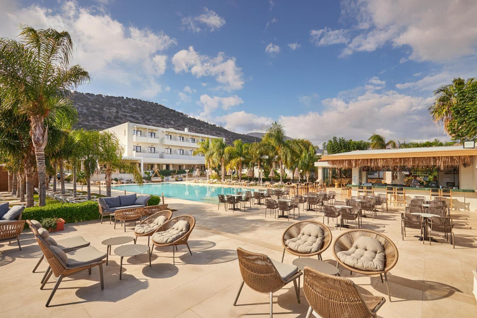 Kyknos Beach Hotel & Bungalows Mália Exterior foto